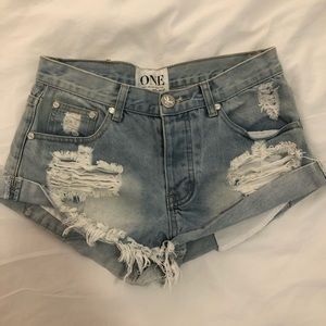 One Teaspoon Shorts One Teaspoon Bandits Denim Shorts Poshmark